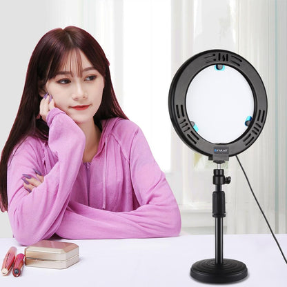 NNEIDS 7.9 Dual-Colour Led Ring Light With Desktop Mount And Phone Clamp