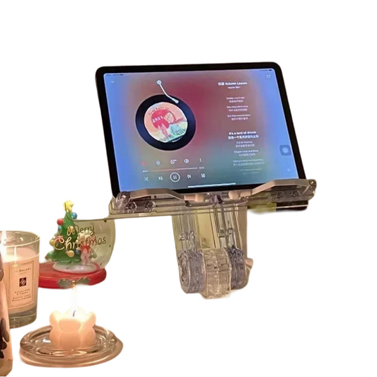 Luxury Lifted Acrylic Laptop Stand: 180° Rotatable, Ergonomic Design