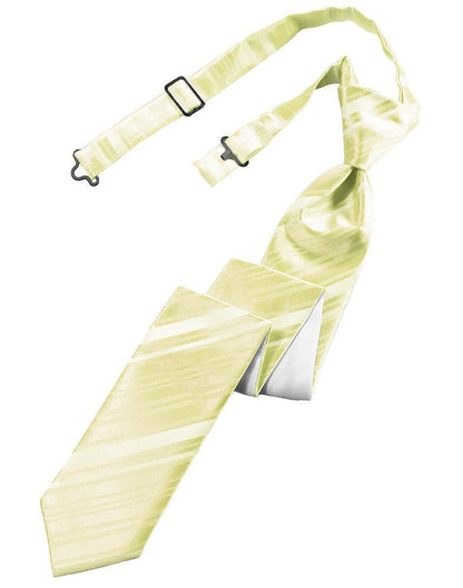 Striped Satin Skinny Necktie Pre-Tie
