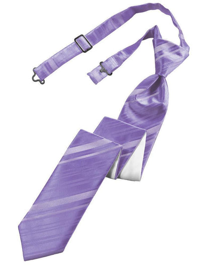 Striped Satin Skinny Necktie Pre-Tie