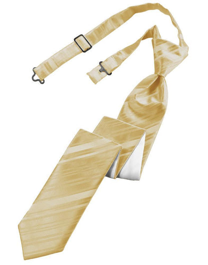 Striped Satin Skinny Necktie Pre-Tie