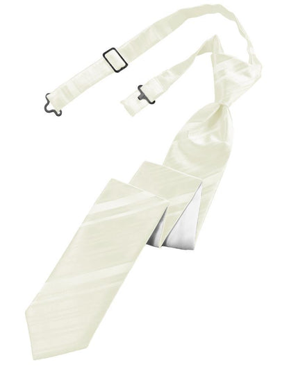 Striped Satin Skinny Necktie Pre-Tie