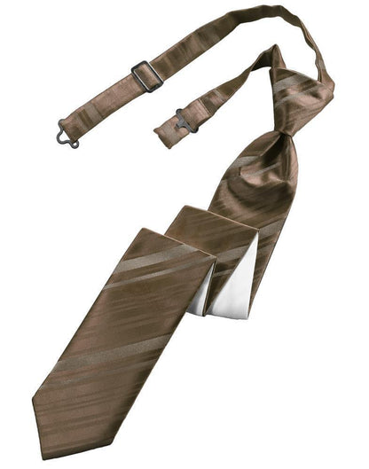 Striped Satin Skinny Necktie Pre-Tie