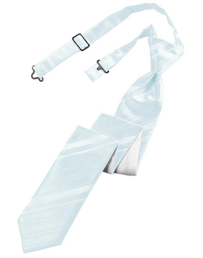 Striped Satin Skinny Necktie Pre-Tie