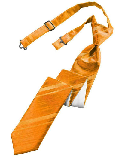 Striped Satin Skinny Necktie Pre-Tie