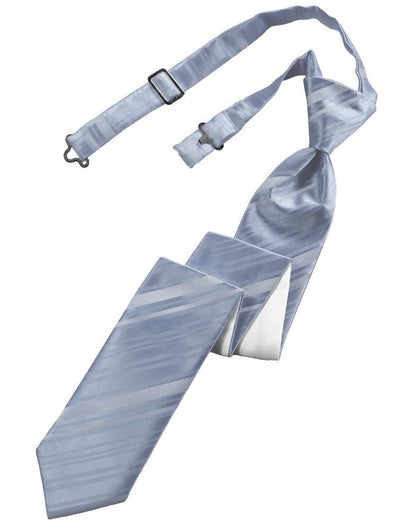 Striped Satin Skinny Necktie Pre-Tie