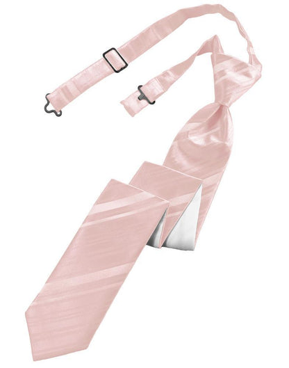 Striped Satin Skinny Necktie Pre-Tie
