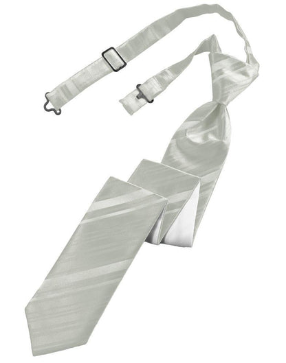 Striped Satin Skinny Necktie Pre-Tie