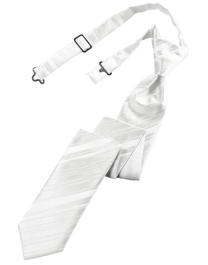 Striped Satin Skinny Necktie Pre-Tie