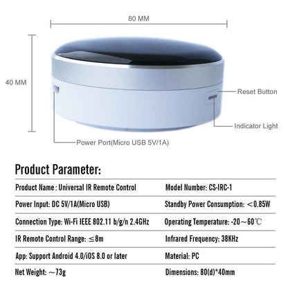 NNEIDS Smart Infrared Voice Remote For Mobile Wifi Control