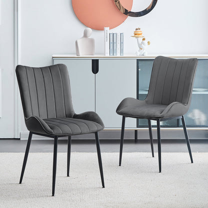Myra Velvet Dining Chairs [Set of 2]