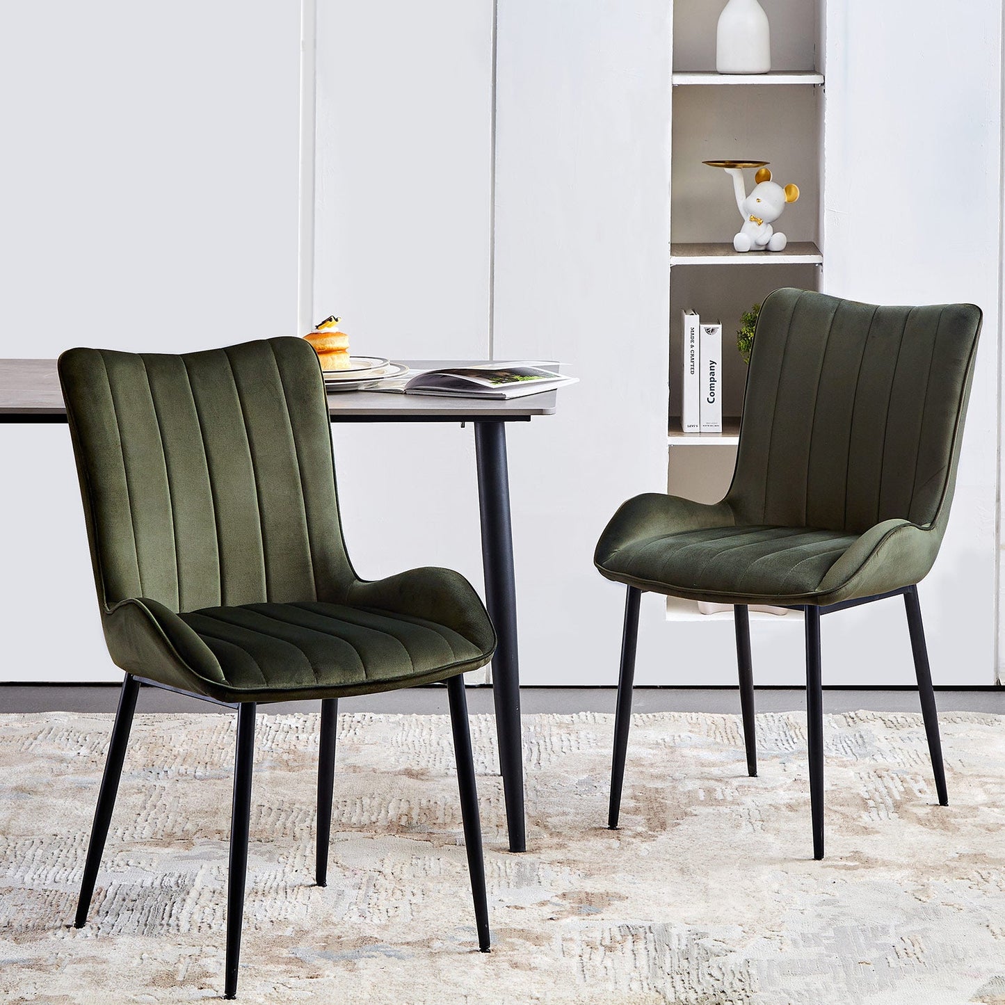 Myra Velvet Dining Chairs [Set of 2]