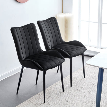 Myra Velvet Dining Chairs [Set of 2]