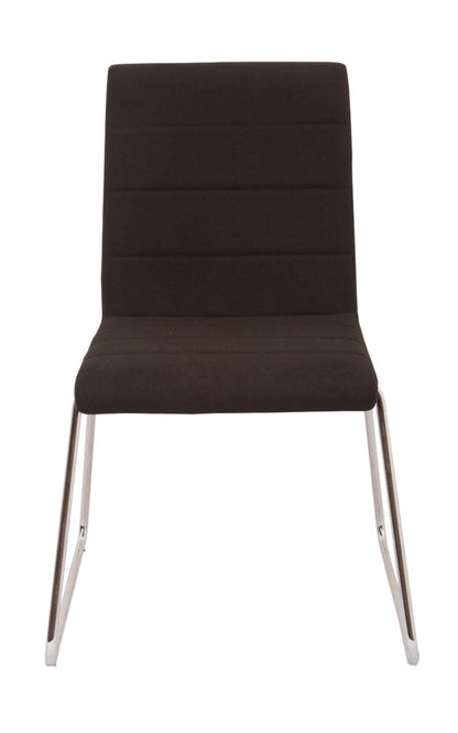 NNE FABRIC SLED BASE VISITOR CHAIR WITH LINKING FEATURE BLACK