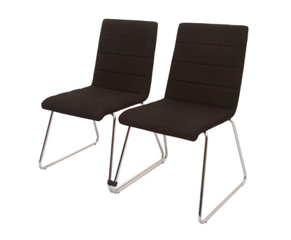NNE FABRIC SLED BASE VISITOR CHAIR WITH LINKING FEATURE BLACK