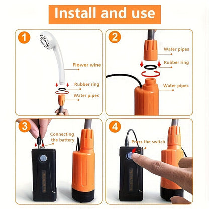 Portable Electric Shower with Battery