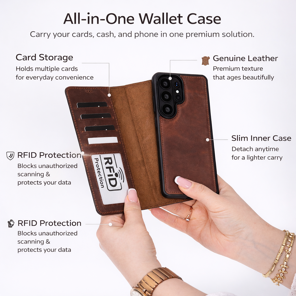 Buffalo Samsung Galaxy S26 Plus Leather Wallet Case
