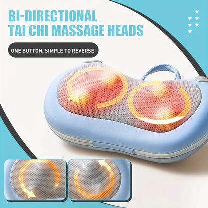 3D roller Pillow with Heat Function (Blue)