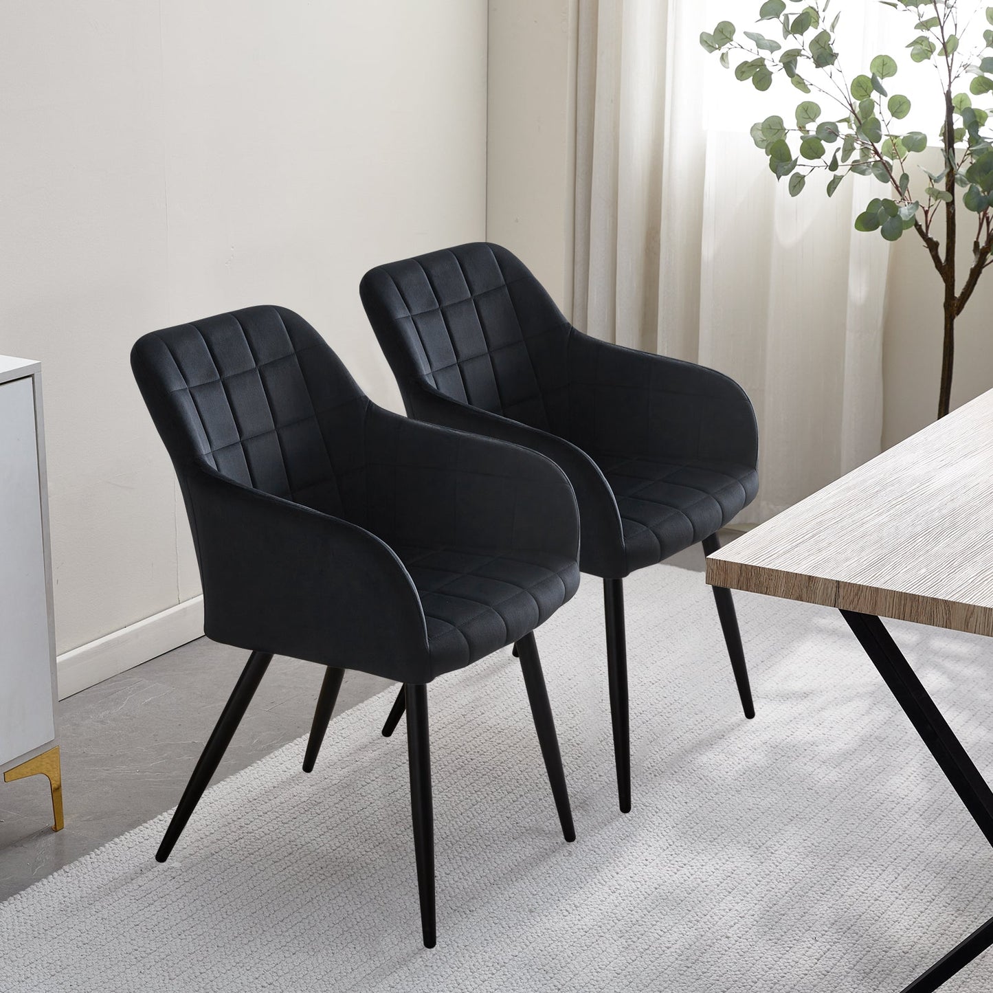 Bloor Velvet Dining Chairs [Set of 2]