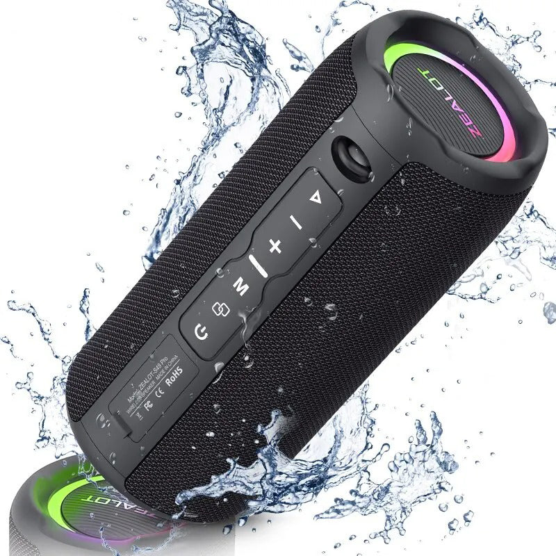 Bluetooth Speaker 20W IPX6 Waterproof RGB Bass Boost TWS Stereo