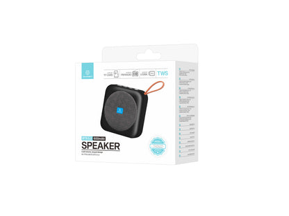 Techancy Altifalante Bluetooth Preto TH2622, Portátil E De Tamanho Compacto, Suporte Tf/Fm/Usb/Tws, Som Potente.
