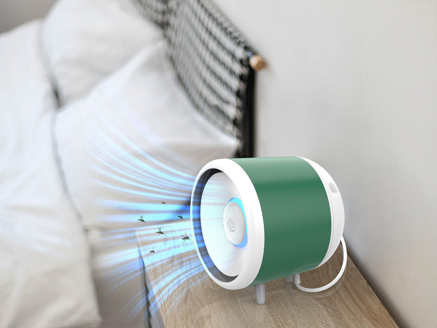 Repelente fotocatalítico de mosquitos alimentado por USB Techancy, KM1202, fotocatalítico, captura física, ventilação integrada, ecológico