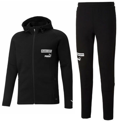 Manchester City black Casual hooded presentation tracksuit 2022/23 - Puma