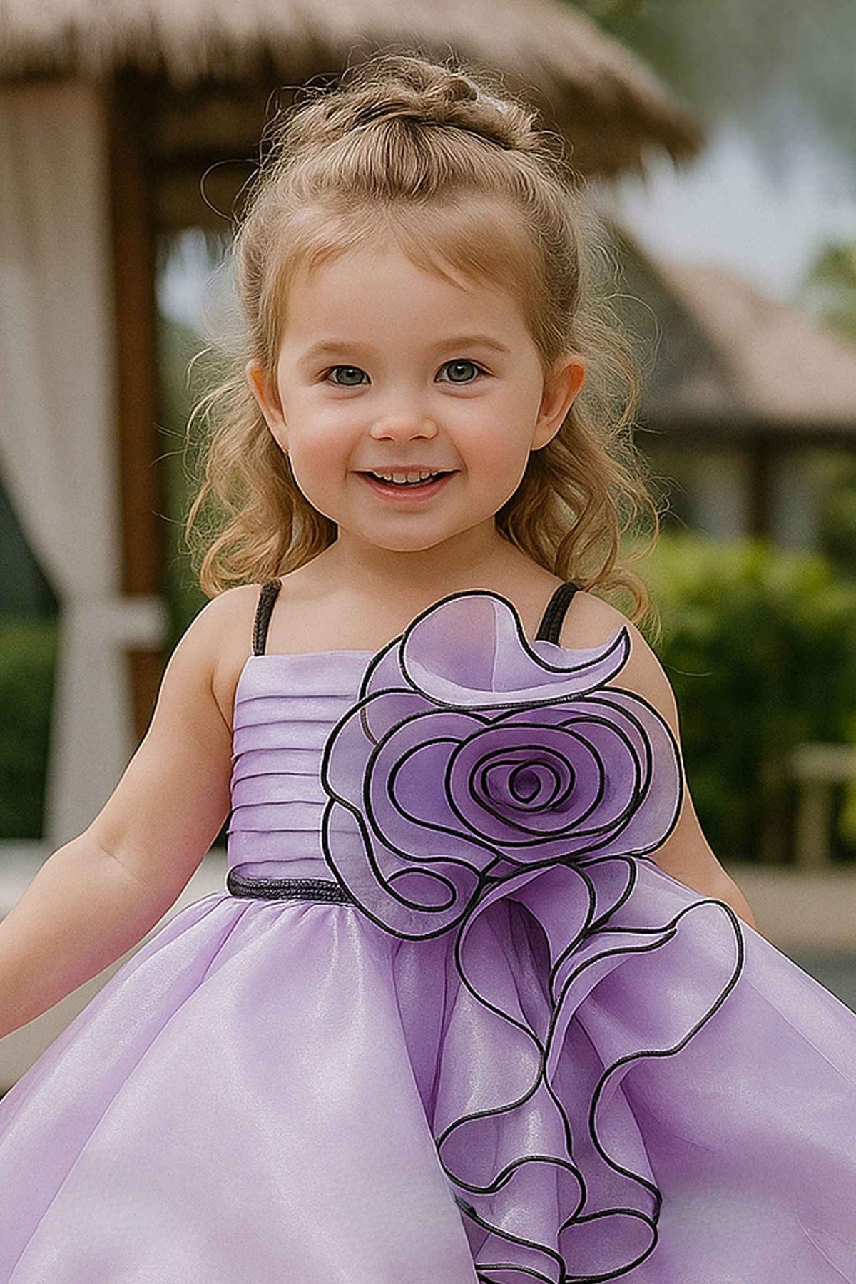 Pari Floral Designer Kids Party Dress