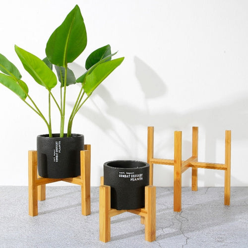 Four-legged Wood Flower Pot Holder Plant and Succulent Flower Pot Base Display Stand Home Garden Patio Decoration Shelf Furnitu