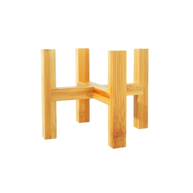 Four-legged Wood Flower Pot Holder Plant and Succulent Flower Pot Base Display Stand Home Garden Patio Decoration Shelf Furnitu