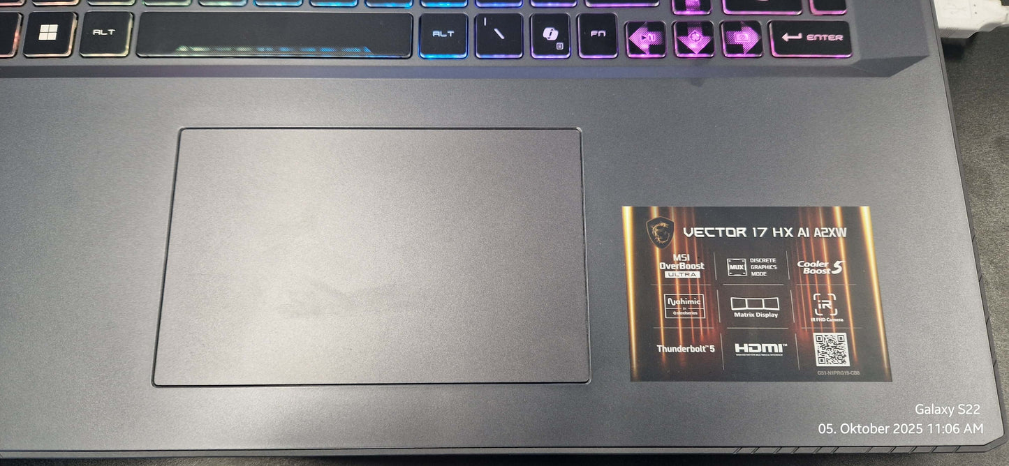 MSI Vector 17 HX AI A2XW